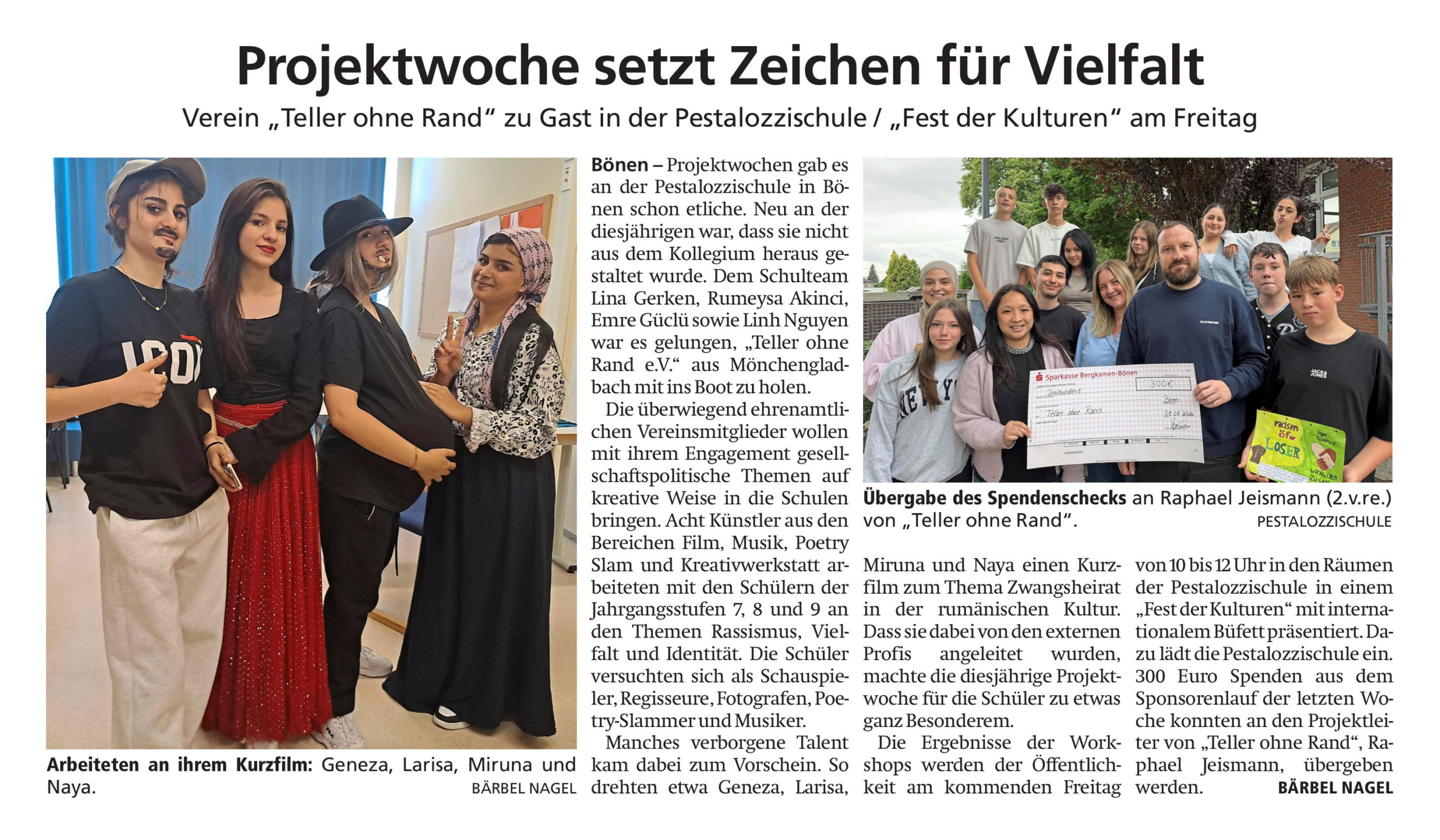 Projektwoche Teller ohne Rand